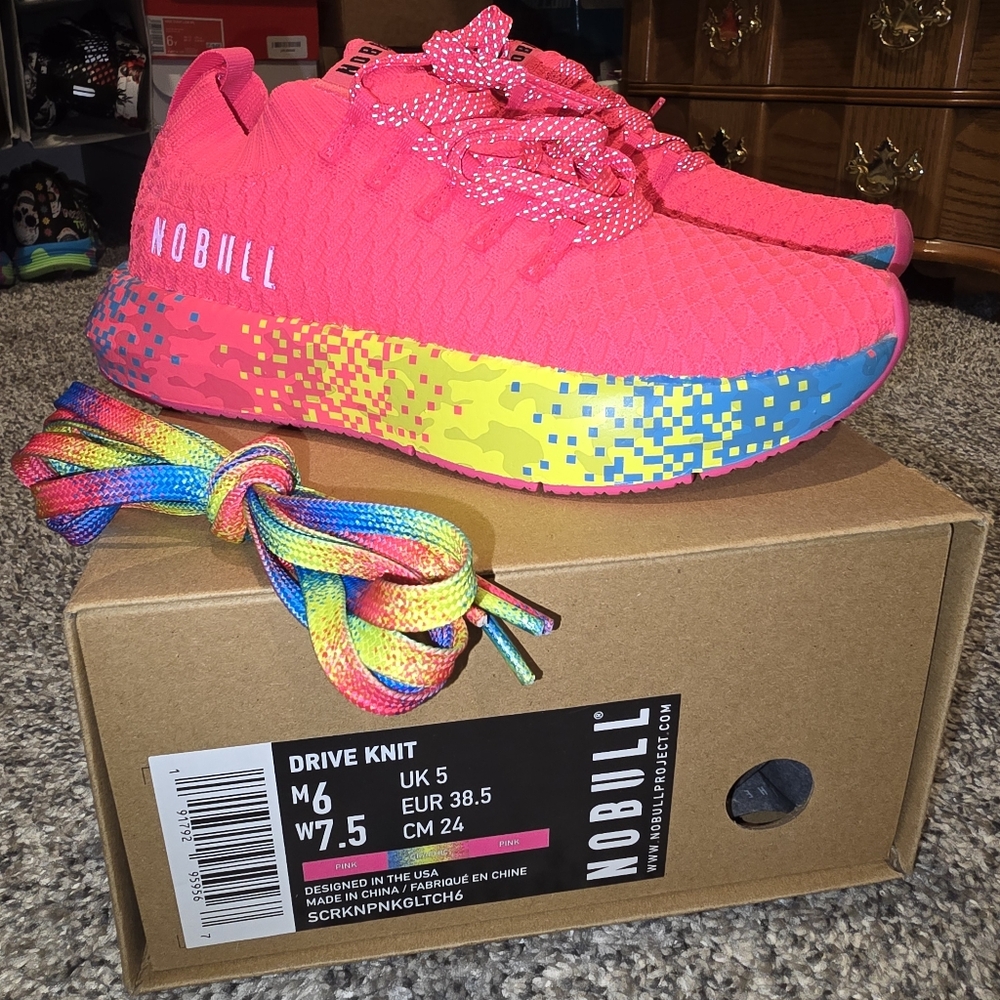 NOBULL Drive Knit Neon Pink Glitch